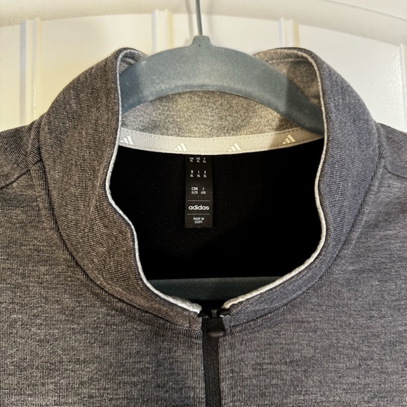 Adidas Charcoal Quarter-Zip Top NWT - Picture 3 of 5